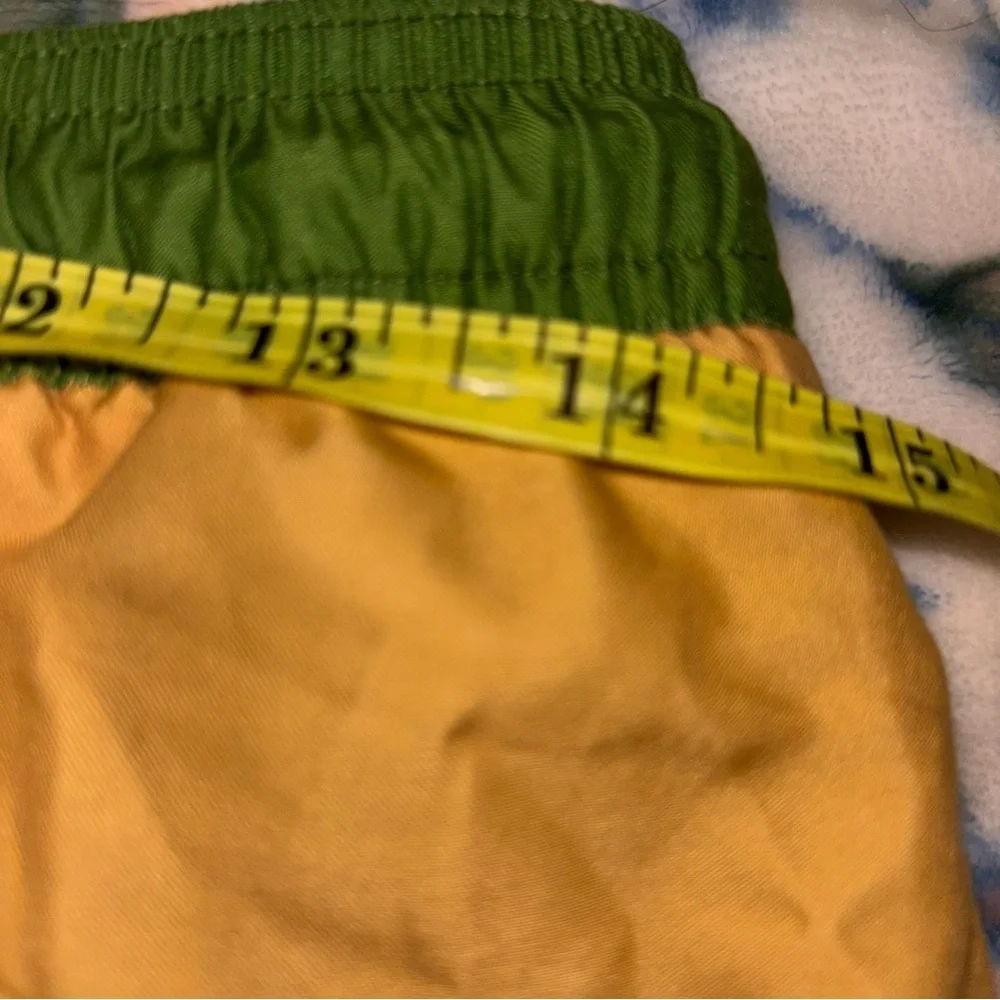 PacSun Colorblock Trunks Men’s Small Olive Green Mustard Yellow Board Shorts